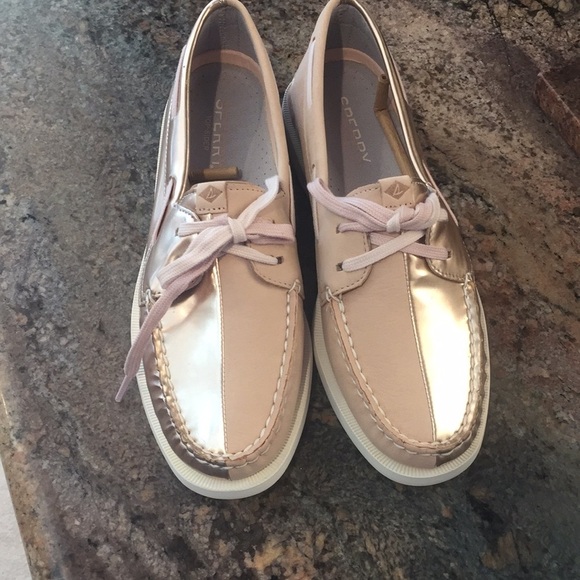 Sperry Top Sider Metallic Boat Shoes G04 - Picture 2 of 6